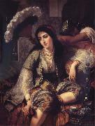 Ange Tissier Algerian Woman and her slave France oil painting artist